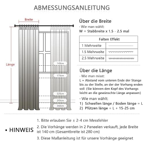 MYSKY HOME Vorhang aus Spitze Blumen Bestickte Spitzengardinen, Vorhänge mit Kräuselband Transparent Gardinen 2er Set, Modern Dekoschal für Wohnzimmer Schlafzimmer, Schwarz, H 245 x B 140 cm. thumbnail 2