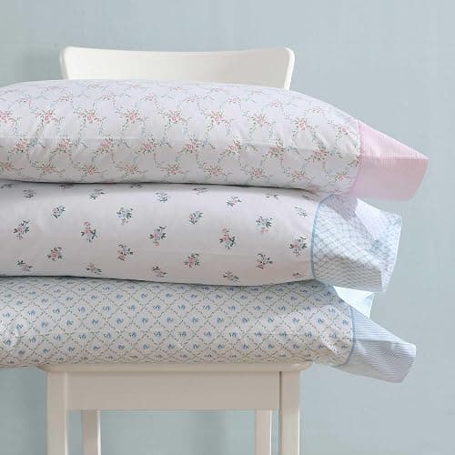 Laura Ashley - Sheet Set, Breathable Percale Cotton Bedding, 200 Thread Count, Deep Pocket, Chic Home Decor (Kate Blue, Full) thumbnail 7