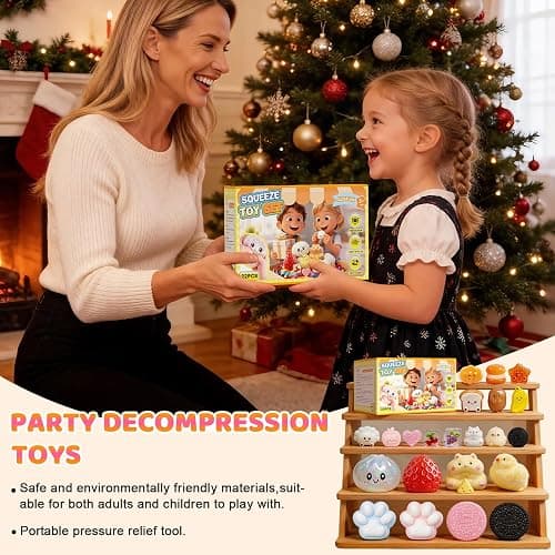 AZBFAN 22PCS Squishy Toys,Dumpling Squishy,Cat Paws, Ultra-Soft TPR Material, Squeeze Toys Set are Perfect for Stress Relief for Both Children & Adults, Classroom Birthday Gifts thumbnail 7