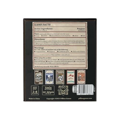 Pillbox Games Side Effects | Strategic Take that Card Game of Therapy, Medication, Disorder Cards & Chaotic Interaction | Stylish Art Game for 2–8 Players Ages 14+ | 10–30 Minute Playtime thumbnail 3