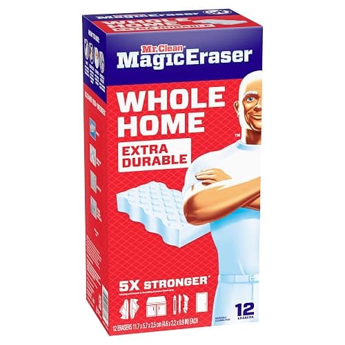 Mr. Clean Magic Eraser, All Purpose Cleaner, Cleaning Scrubber, Wall, Sneaker, Kitchen, Bathroom, Shower Cleaning Supplies, Melamine Pads, Whole Home Extra Durable, 12ct thumbnail 11
