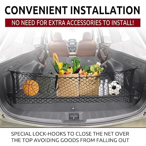 Envelope Style Automotive Elastic Trunk Mesh Cargo Net for Subaru Forester (SK) 2019-2026 - Premium Trunk Organizer and Storage - Luggage Net for SUV - Best Car Organizer for Subaru Forester thumbnail 2