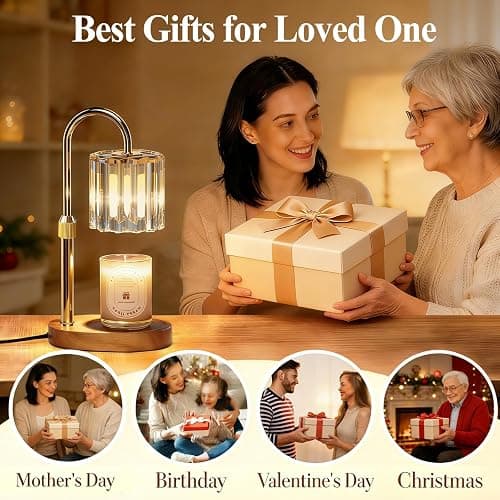 Lukasa Candle Warmer Lamp, with Timer Dimmer Adjustable Height, Home Decor, Room Decor, Wax Melt Warmer for Candles, Gifts for Mom, Gifts for Mother's Day, Birthday Gifts for Women thumbnail 3