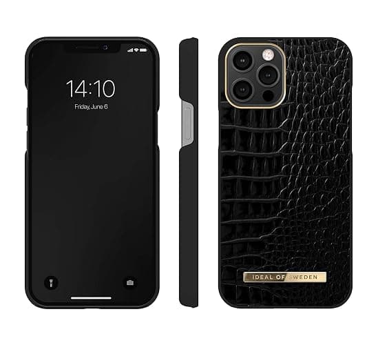 iDeal Of Sweden Neo Noir Croco Case for Apple iPhone 12 Pro Max - Black thumbnail 2