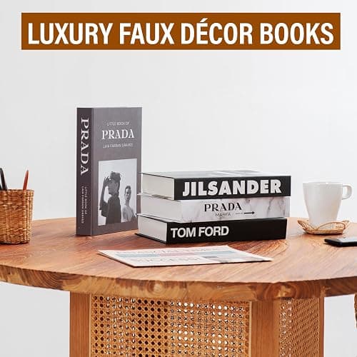 PROBENEX Marble Large | 4 PCS Decorative Books for Home Decor | Coffee Table Book Decor | Faux Books for Decoration | Aesthetic Shelf & Bookshelf Decor for Living Room, Bedroom, or Office - Marble_large - Large thumbnail 9