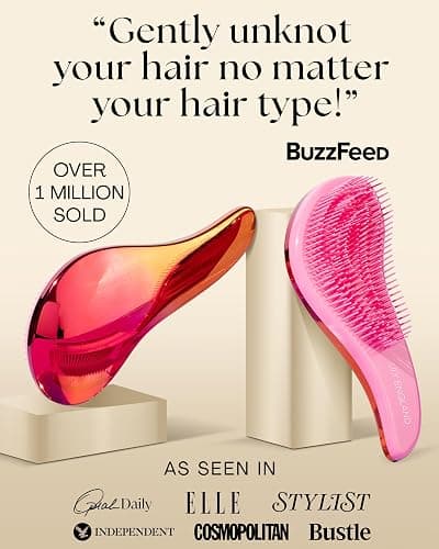 Lily England Teen Girl Gifts Trendy Stuff - Gentle Detangler Hair Brush for Curly, Thick, Straight & Natural Hair - Attractive Gift for Teen Girls with Flexible Bristles for Wet & Dry Hair, Rose-Gold thumbnail 5