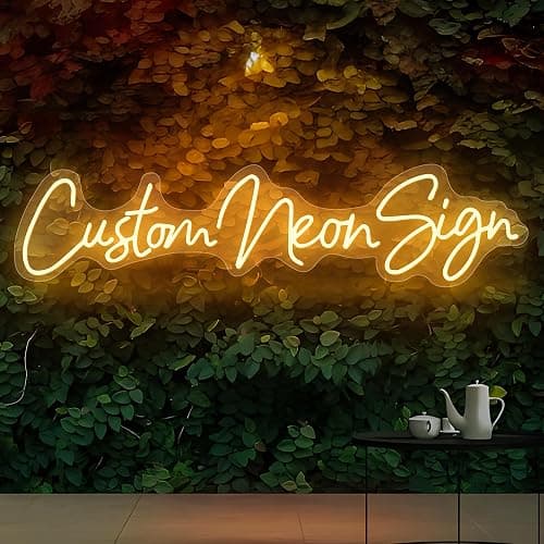 Custom Neon Signs,Personalized Neon Signs for wall decor, large Custom Led Neon Sign Business Logo for Bedroom Birthday Wedding Party Bar Home Decor (Optional 3 Lines 10" to 60") - Image 1