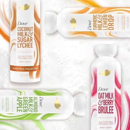 Dove Plant Milk Cleansing Body Wash Oat Milk & Berry Brulee 17.5 fl oz | For dry skin, Helps moisturize skin, With oat milk blend, Sulfate-free formula, Paraben-free care thumbnail 6