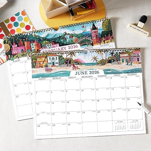 2026 Calendar - 2026 Wall Calendar, Jan. 2026 - Dec. 2026 Wall Calendar, 14.8'' x 11.6'', with Julian Dates, Hanging Hole, Thick Paper, Landscape Calendar thumbnail 7