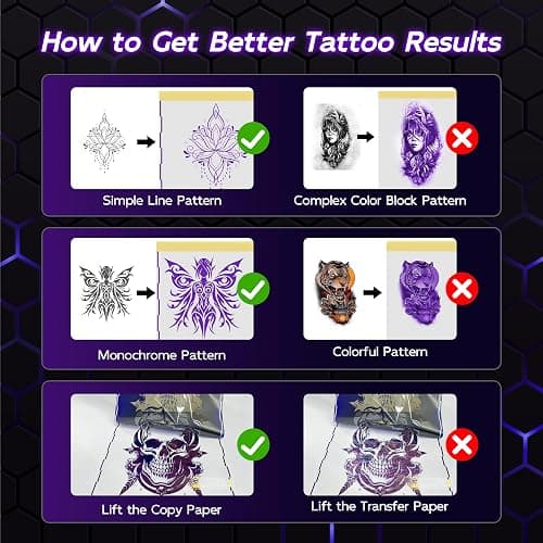 Itari Tattoo Stencil Printer Kit for Beginners, Temporary Tattoo Printer with 10 Pcs Transfer Paper, Bluetooth Stencil Printer for Tattooing, Wireless Tattoo Machine Compatible with Phone/Tablet/PC thumbnail 7