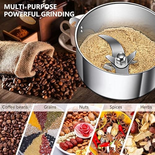 Grain Mill 150g High Speed Food Electric Stainless Steel Grinder Mill Seeds Flour Nut Pill Wheat Corn Herbs Spices & Seasonings Grinder Dry Grain Powder Machine thumbnail 3