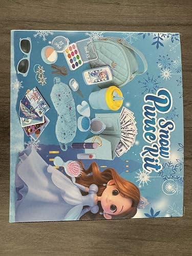 Play Purse for Little Girl, Princess Frozen Toy Purse with Accessories, Pretend Makeup Set, Handbag, Wallet, Water Bottle, Birthday Toy for Girl 3 4 5 6 7 8 Year Old thumbnail 2