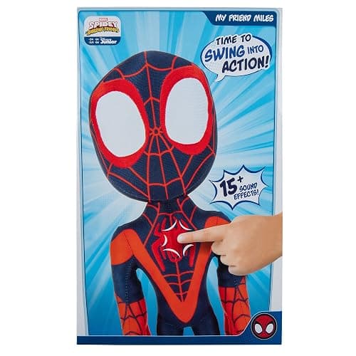 Marvel Spidey and his Amazing Friends My Friend Miles Talking Plush - 16-Inch Miles Morales with Sounds - Toys Featuring Your Friendly Neighborhood Spideys thumbnail 5
