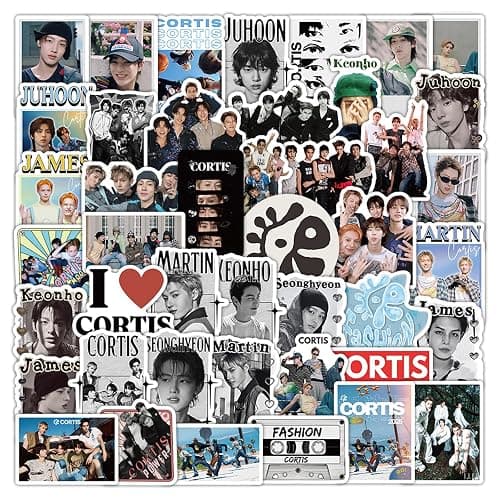 50pcs Korean Idol Cortis Stickers for Teens, Singer Sticker for Water Bottle,Laptop,Waterproof Vinyl Decals for Teen Adult Party Supply Favor Decor (P) - Image 1