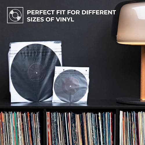 BIG FUDGE Premium Master Vinyl Record Sleeves - 12 inch x 50pcs - Archival Anti Static Rice Paper Inner Sleeves - Clear 3 Layer LP Covers - Protective Plastic Cover for Records thumbnail 5