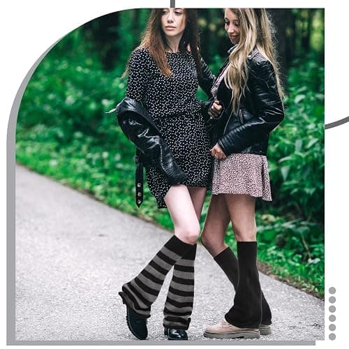 Jspupifip Leg Warmers for Girls, Knit Flared Long Leg Sleeves Socks, Y2K Kawaii Winter Accessories Halloween Christmas thumbnail 5
