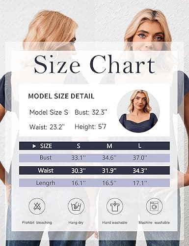 HOCANDY Womens Flowy Peplum Tank Tops Ruffle Sleeve Babydoll Tank Top Sweetheart Neck Smocked Back Short Sleeve Going Out Top thumbnail 4