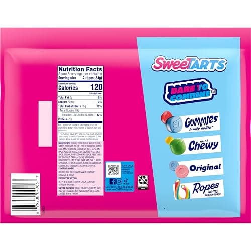 SweeTARTS Ropes, Candy, Watermelon Berry Collision, Soft and Chewy, 9 oz thumbnail 8