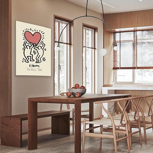 Atrippy Minimalist Large Posters Art Tapestry for Bedroom Aesthetic Cartoon Wall Tapestry Boho Funny Anime Poster Wall Hanging for Dorm Living Room Decor (24''x36'') - 36L" x 24W" - Heart Love thumbnail 8