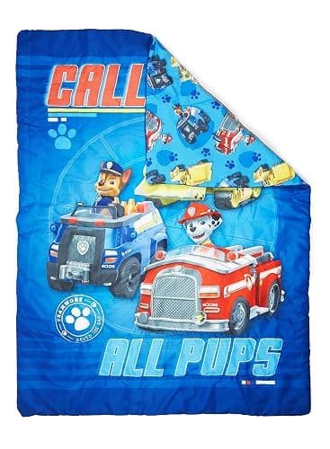 Paw Patrol Calling All Pups 4 Piece Toddler Bedding Set – Includes Comforter, Sheet Set – Fitted + Top Sheet + Reversible Pillowcase for Boys Bed, Blue thumbnail 5