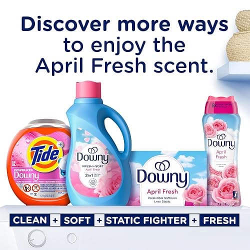 Downy Liquid Fabric Softener, April Fresh 2-in-1 Fresh & Soft, 140 Fl Oz, 190 Loads, Fabric Conditioner For Freshness And Softness thumbnail 6
