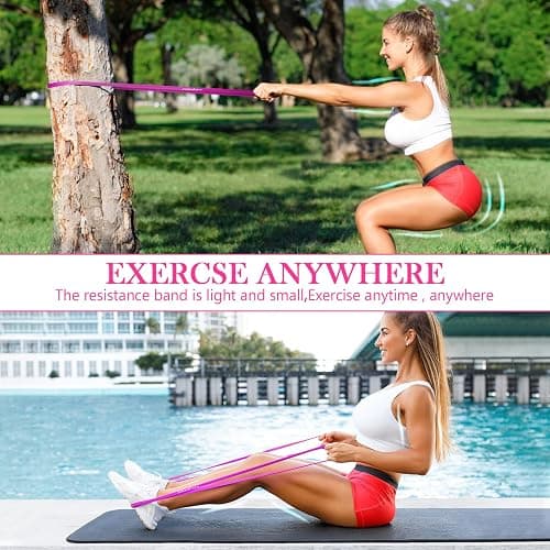 Resistance Bands,Pull Up Bands,Stretching Assist Bands Set for Men & WomenPortable Exercise, Muscle Training,Physical Therapy,Exercise Workout Bands for Working Out thumbnail 5