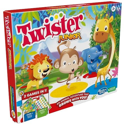 Hasbro Gaming Twister Junior Game, Animal Adventure 2-Sided Mat, 2 Games in 1, Party Game for Kids Ages 3 and Up, Indoor Game for 2-4 Players - Multicoloured thumbnail 17