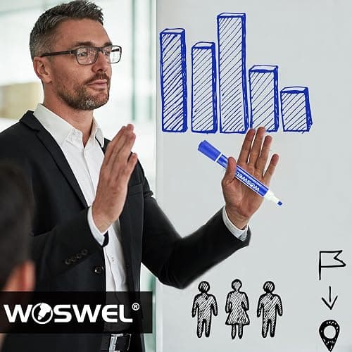 WOSWEL Dry Erase Markers, 60 Bulk Pack, 12 Assorted Colors Chisel Tip Whiteboard Markers, Chisel Point Low Odor Dry Erase Markers thumbnail 8