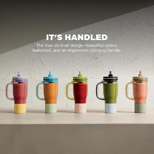 Ninja Blendboss™ | Personal Blender for Smoothies & Frozen Drinks | 26oz Travel Tumbler with LeakProof Lid, Chug Spout & Detachable Straw | Auto-iQ Technology | Blue Raspberry | DB351BL thumbnail 4