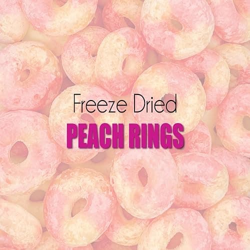 Freeze Dried Peach Rings Candy - Crunchy & Sweet, Large 7 oz Resealable Bag for Freshness, Gift & Snack - Large bag Freeze-Dried Gummy Candies thumbnail 9
