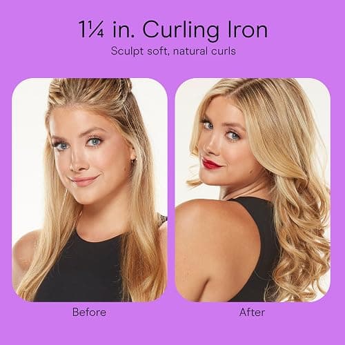 Conair Double Ceramic 1-1/4 Inch Curling Iron, 1.25-Inch Barrel Creates Loose Curls, Hair Curler for Use on Medium and Long Hair, White thumbnail 9