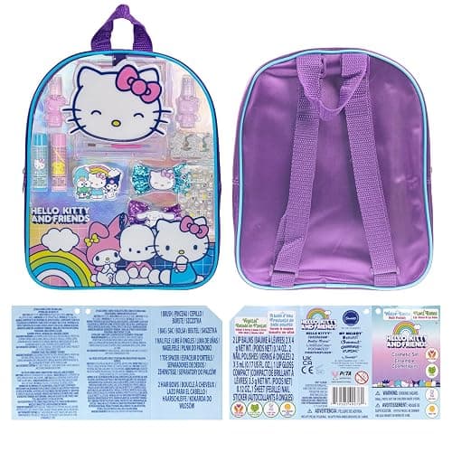 Hello Kitty and Friends Makeup Filled Backpack Set with 12 Pieces, Including Lip Gloss, Nail Polish, Nail Stones and Other Accessories, Ages 3+ for Parties, Sleepovers and Makeovers by Townley Girl thumbnail 8