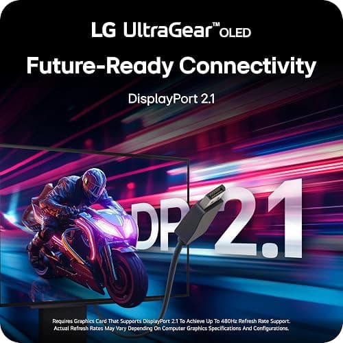 LG 27GX790A-B 27-inch Ultragear OLED Gaming Monitor QHD 1440p 480Hz, 0.03ms, DisplayPort 2.1, True Black 400, NVIDIA G-Sync, AMD FreeSync Premium Pro, HDMI, USB, Tilt/Height/Swivel/Pivot Stand, Black thumbnail 4