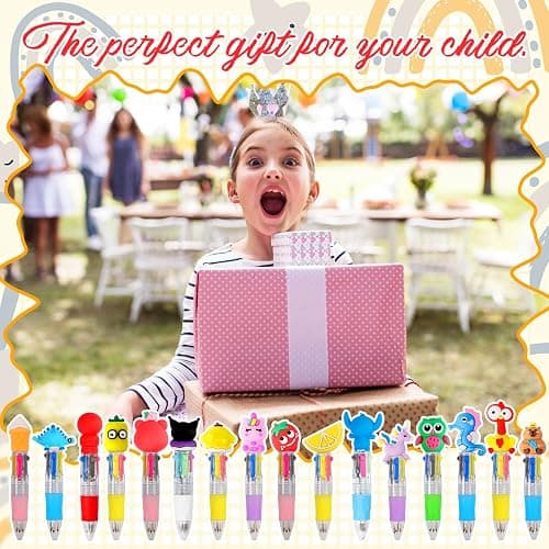 BVAROLYTH 30Pcs Mini Multicolor Pens in One 4-in-1 Cute Pens Bulk for Kids, Ballpoint Pen for Birthdays and Children's Parties, Fun Gifts Assorted Ink Kawaii Pen thumbnail 7