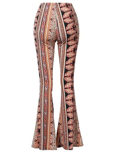 SSOULM Women's Stretchy Wide Leg High Waist Bell Bottom Flare Pants with Plus Size thumbnail 3