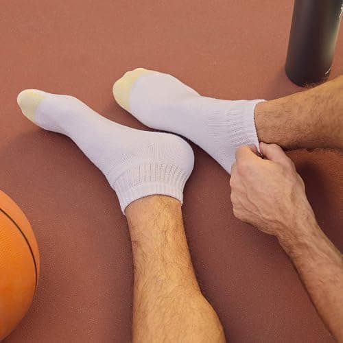 GOLDTOE Men's 656P Cotton Ankle Athletic Socks, Multipairs thumbnail 2