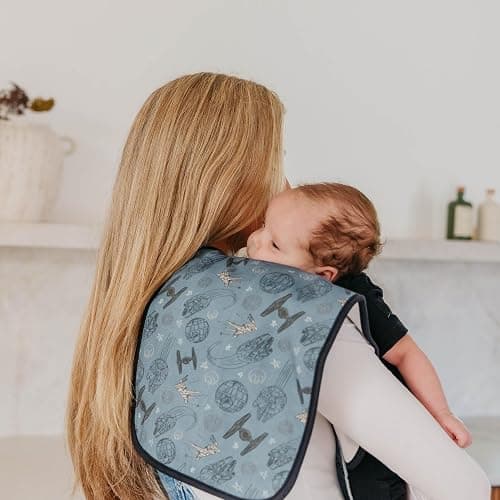 Copper Pearl Baby Burp Cloth Large 21''x10'' Size Premium Absorbent Triple Layer 3-Pack Gift Set Tatooine thumbnail 3