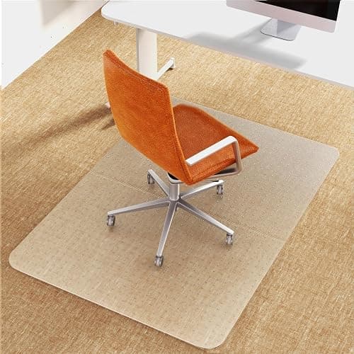 Office Chair Mat for Carpet: 36" x 48" Plastic Heavy Duty Computer Desk Mats with Lip for Low Flat and No Pile Carpeted Floor - Clear Rug Pad for Rolling Chairs Office Work Home Gaming Rectangle thumbnail 7