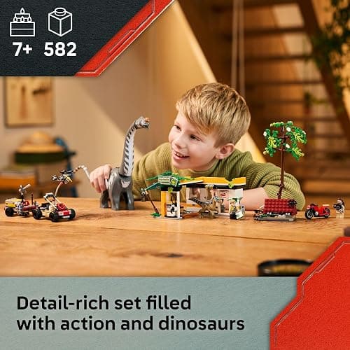 LEGO Jurassic World Raptor & Titanosaurus Tracking Mission Kids Toy - Building and Learning Toy for Pretend Play - Dinosaur Action Figures for Boys & Girls, Ages 7+ - Gift Idea for Birthdays -76973 thumbnail 2