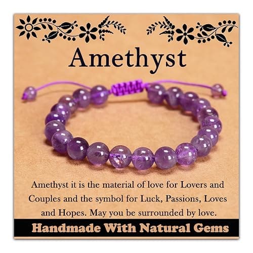 CHCCOYE 468Handmade Adjustable Natural Gemstone Crystal Bracelet Healing Power Energy Inspirational Gifts with Card for Unisex - Image 1