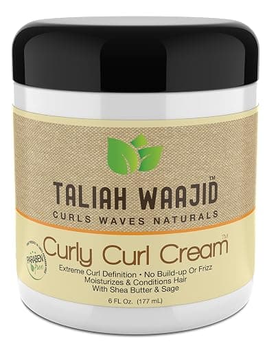 Taliah Waajid Curls Waves Natural - Curly Curl Cream | Extreme Curl Definition Hair Styling Gel | No Build-up or Frizz | 100% Paraben Free | Shea Butter & Sage - 6oz thumbnail 5