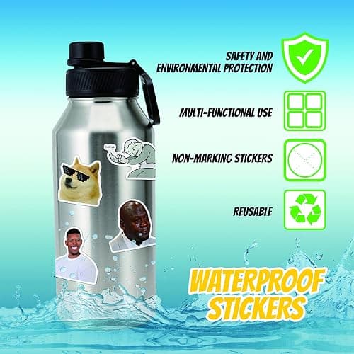 220PCS Funny Meme Stickers Pack for Laptop, Trendy Vinyl Sticker for Computer, Phones, macbooks (Waterproof) thumbnail 3