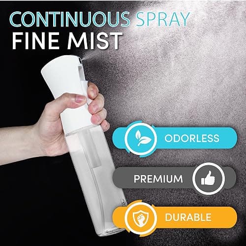 Hula Home Spray Bottle for Hair (10.1oz/300ml) - Powered by Flairosol® Spray Technology - Continuous Ultra Fine Mist Sprayer – For Hairstyling, Cleaning, Salons, Plants, Essential Oil & More - White thumbnail 2