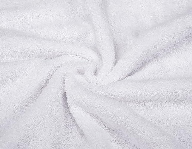 American Soft Linen Luxury 6 Piece Towel Set, 2 Bath Towels 2 Hand Towel 2 Washcloths, 600 GSM 100% Cotton Turkish Towels for Bathroom, White Towel Sets thumbnail 5