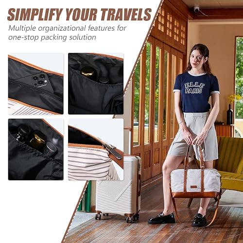 Luggage Sets 5 Piece, Suitcases with Wheels, Lightweight Travel Luggage Set with TSA Lock, ABS Hardshell Carry On Suitcase Set, Black thumbnail 5