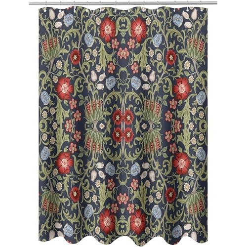 Focusbrite Boho Watercolor Floral Shower Curtain William Morris Design Heavy Duty Fabric Shower Curtain Set Bathroom Polyester Waterproof Shower Curtain 72x72 Inches(183x183cm), Style thumbnail 7