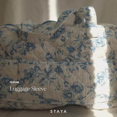 Staya Quilted Duffle Bag - Perfect Travel Companion, Quilted Weekender Bags for Women, (Coastal Grandma) thumbnail 4
