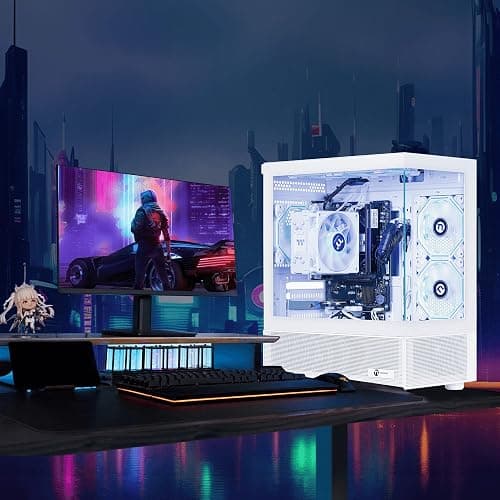 NINGMEI Soul Gaming PC Desktop,AMD Ryzen 7 5700G 8 core 3.8GHz(up to 4.6GHz),AMD Radeon Vega Graphics,16GB DDR4 RAM 3200MHz,1TB NVME SSD,550W PSU, Windows 11 Home 64-bit. thumbnail 6