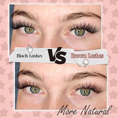 Brown Lash Clusters Natural Lash Extensions Wispy Eyelash Clusters 154 Pcs C Curl Lashes Clusters for Everyday Wear Beginner Friendly Dark Brown Cluster Eyelash Extensions by Mavphnnee - Brown thumbnail 3
