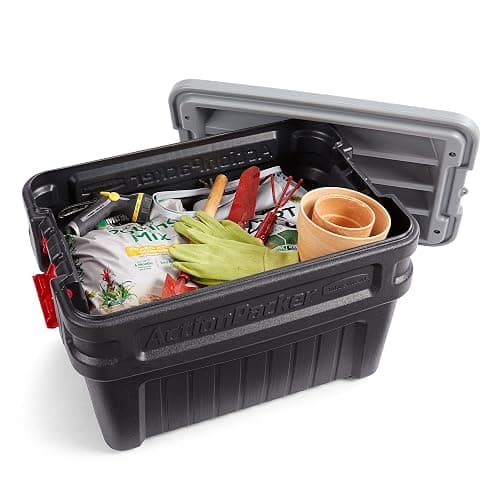 Rubbermaid ActionPacker️ 24 Gal Lockable Storage Box Pack of 2, Outdoor, Industrial, Rugged, Grey and Black thumbnail 7